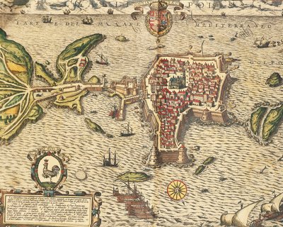 ガリポリの地図（ゲオルグ・ブラウン著『Civitates Orbis Terrarum』より 作： Georg Braun and Hogenberg Franz