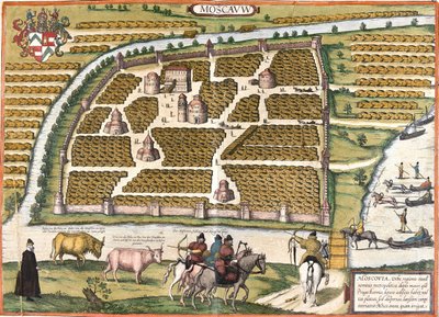 ロシア、モスクワ 作： Georg and Hogenberg Franz (1535 90) Braun
