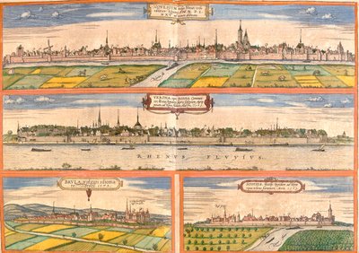 ノイス、ボン、ブリュール、ゾンス（ドイツ 作： Georg and Hogenberg Franz (1535 90) Braun