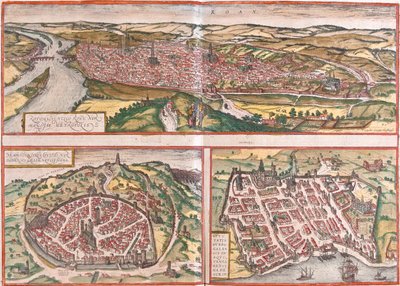 フランス、ルーアン、ニーム、ボルドー 作： Georg and Hogenberg Franz (1535 90) Braun