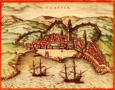 モロッコ、サフィ 作： Georg and Hogenberg Franz (1535 90) Braun