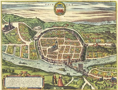 フランス、サント 作： Georg and Hogenberg Franz (1535 90) Braun