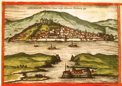 クロアチア、シベニク 作： Georg and Hogenberg Franz (1535 90) Braun