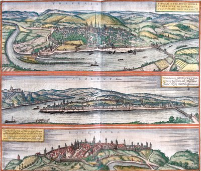 ドイツ、トリーア、コブレンツ、ローテンブルク・オプ・デア・タウバー 作： Georg and Hogenberg Franz (1535 90) Braun