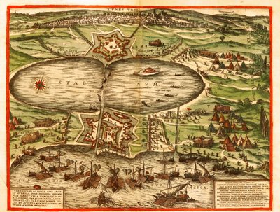 チュニス、カルタゴ、チュニジア 作： Georg and Hogenberg Franz (1535 90) Braun