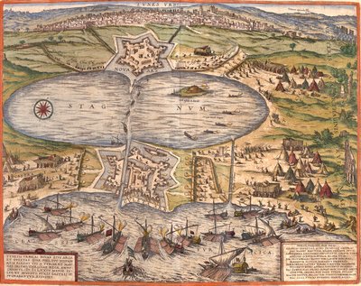 チュニジア、チュニス 作： Georg and Hogenberg Franz (1535 90) Braun