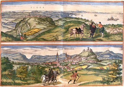 ベヘル・デ・ラ・フロンテーラ, マラガ, , スペイン 作： Georg and Hogenberg Franz (1535 90) Braun