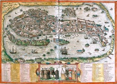 イタリア、ヴェネツィア 作： Georg and Hogenberg Franz (1535 90) Braun