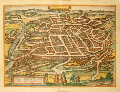ゲオルク・ブラウンの「Civitates Orbis Terrarum」よりビリニュス 作： Georg Braun and Hogenberg Franz