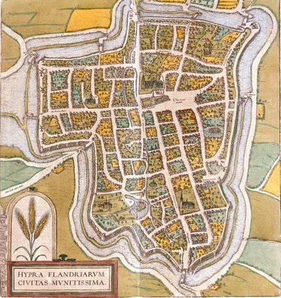 ベルギー、イーペル 作： Georg and Hogenberg Franz (1535 90) Braun