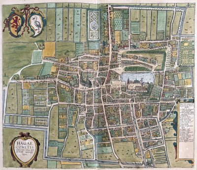 オランダ・ハーグ（彫刻 作： Georg Braun and Hogenberg Franz