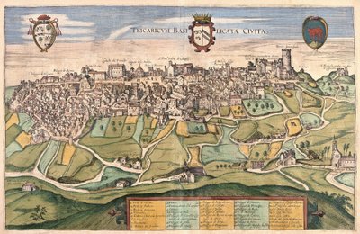 イタリア、バジリカ地方のトリカリオ（彫刻 作： Georg Braun and Hogenberg Franz
