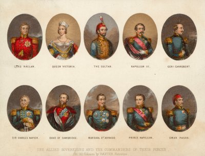 クリミア戦争における連合国の主権者と軍司令官 作： George (after) Baxter