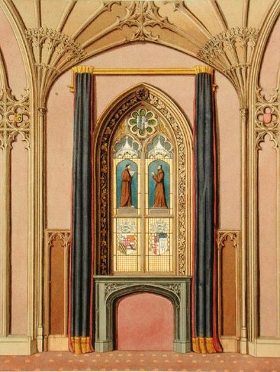 聖ミカエル美術館の窓（ジョン・ブリトン作「フォンシル修道院のグラフィックと文学的イラスト」より、H.ショーがエッチングしたもの 作： George (after) Cattermole