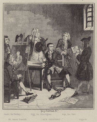 ジャック・シェパードのイラスト（彫刻 作： George (after) Cruikshank