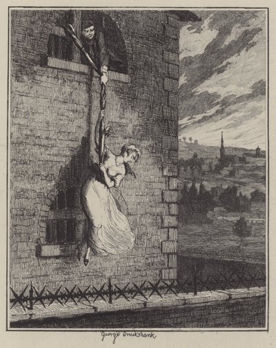 ジャック・シェパードのイラスト（彫刻 作： George (after) Cruikshank