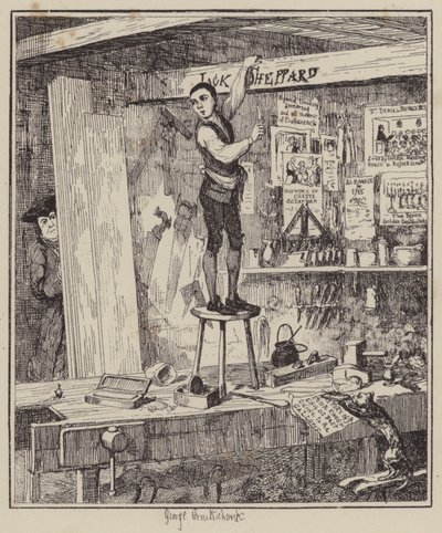 ジャック・シェパードのイラスト（彫刻 作： George (after) Cruikshank