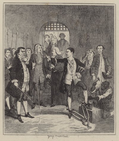 ジャック・シェパードのイラスト（彫刻 作： George (after) Cruikshank
