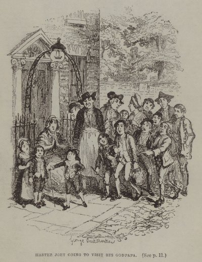 ゴッドパパに会いに行くジョーイ様（彫刻 作： George (after) Cruikshank