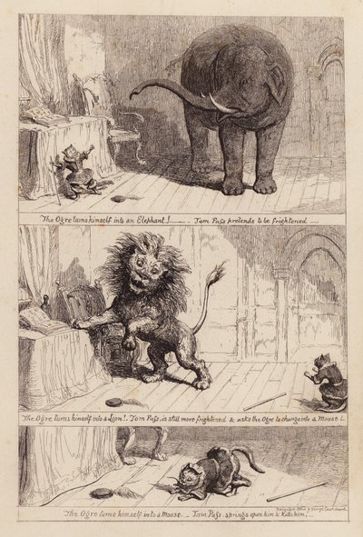 長靴をはいた猫（刻印） 作： George (after) Cruikshank