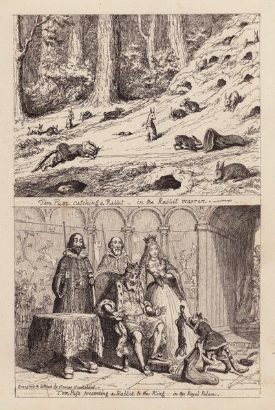 長靴をはいた猫（刻印） 作： George (after) Cruikshank
