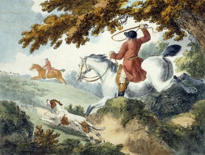 ハンティング、J.ライトの刻印 作： George (after) Morland