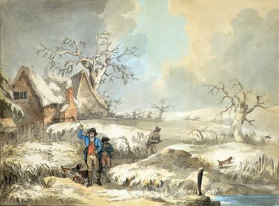 トーマス・ローランドソン（1756-1827）がエッチングした「シギの撮影」、J.ハリスが出版。 作： George (after) Morland
