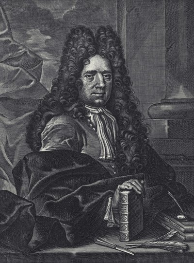 ジョージ・シェリーの肖像 18世紀のイギリスの書道家 ジョージ・ビッカムの彫刻です。 作： George (c.1706–71) Bickham