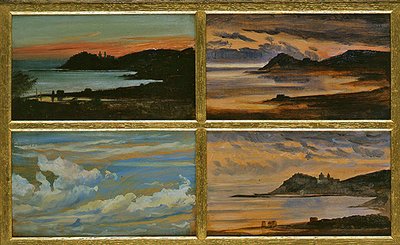 4つの海岸風景（木に油） 作： George 9th Earl of Carlisle Howard