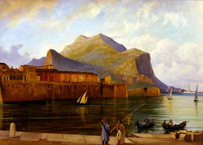 パレルモ港から見たモンテ・ペレグリーノ 作： George 9th Earl of Carlisle Howard