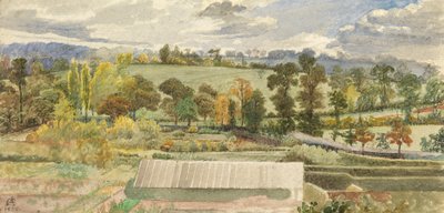 キルバーン、ハムステッドに向かって見る、1858年（紙にトイレ） 作： George Adolphus Storey
