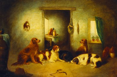 マスターを待っている、1870 作： George Armfield