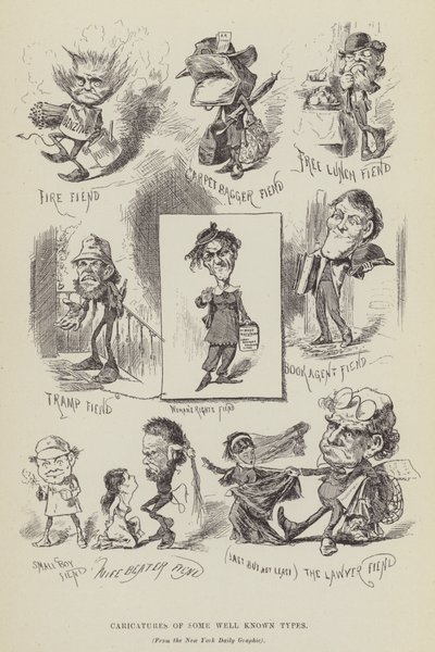 よく知られたタイプの似顔絵 作： George Augustus Sala