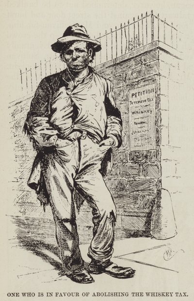 ウイスキー税の廃止を支持する者 作： George Augustus Sala