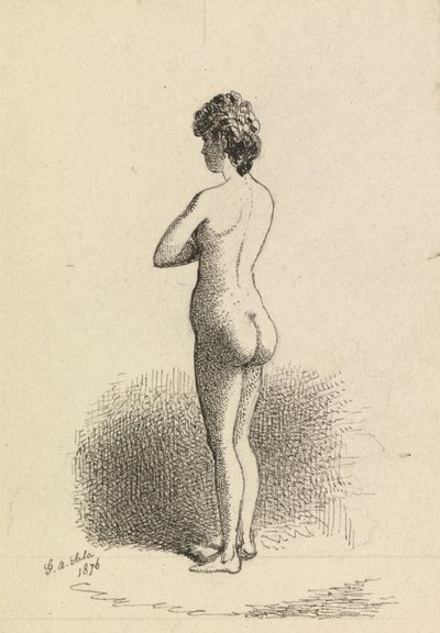立ち裸の女性 作： George Augustus Sala