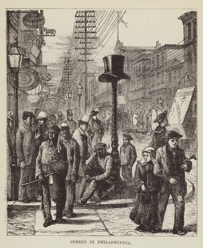 フィラデルフィアの通り 作： George Augustus Sala