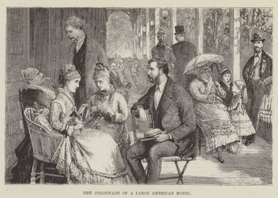 ラージアメリカンホテルの列柱 作： George Augustus Sala