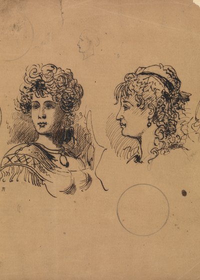 2 つの女性の頭 作： George Augustus Sala