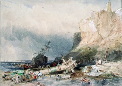 Tynemouth Castle、Tyne and Wear、レック付き 作： George Balmer