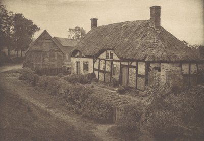 スタッフォードシャー州シャローフォードにあるアイザック ウォルトンの家、1880 年代、1888 年に印刷、1880 年代、1888 年に印刷。 作： George Bankart