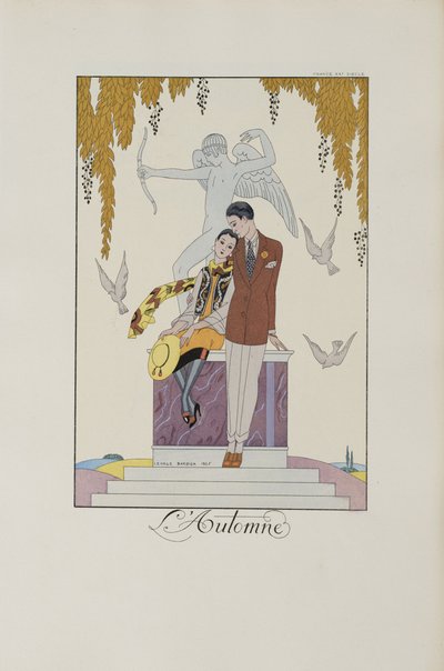 ファルバラとフリル：1925年秋。 作： George Barbier