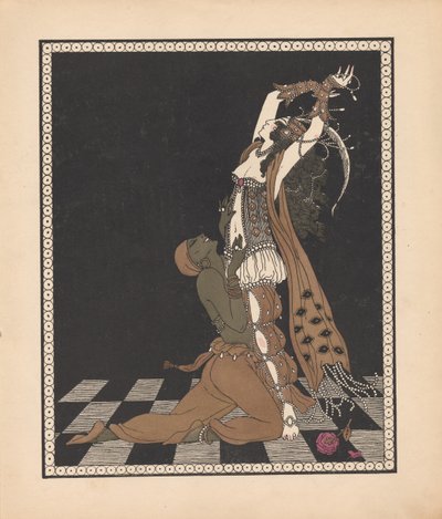 バレエシェハラザードのアイダルビンスタインとヴァスラフニジンスキー 作： George Barbier