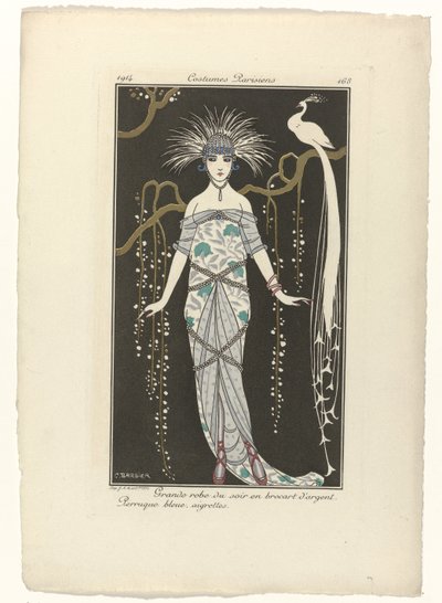 Journal des Dames et des Modes、パリの衣装、1914、No. 168: 大きなイブニング ドレス (...) 作： George Barbier