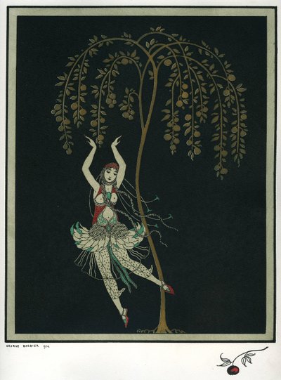 バレエのタマラ・カルサビナI.ストラヴィンスキーの火の鳥 作： George Barbier