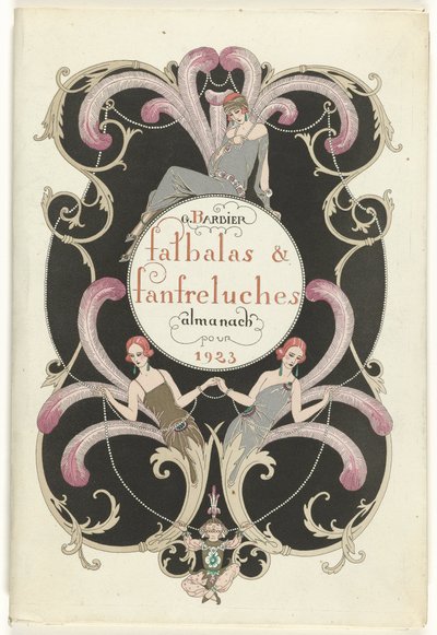 The Fashion Magazine as テンプレス Falbalas and Fanfreluches, Almanac of Present, Past & Future Modes for 1923, 2 年 作： George Barbier