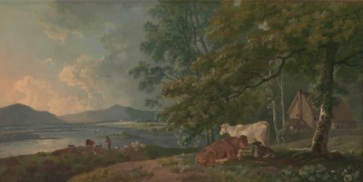 午前：牛のある風景 作： George Barret