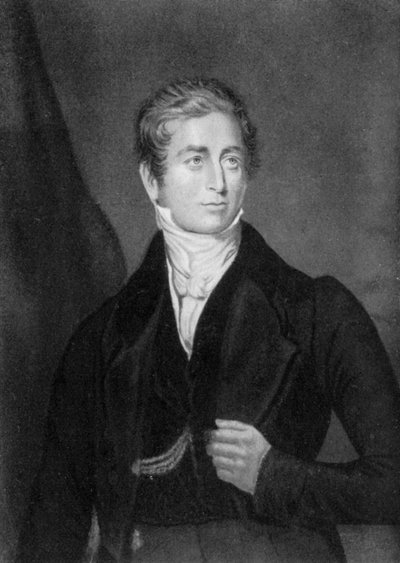 ロバートピール卿、イギリス首相、第2バロネット、1853年、1910年。 作： George Baxter