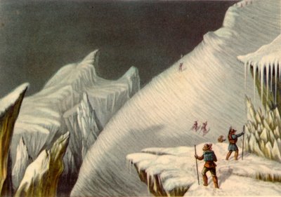 モンブラン登頂の舞台、c1853、1946 年。 作： George Baxter