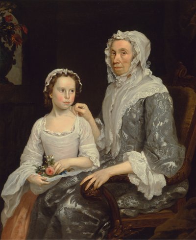老婦人と少女の肖像 作： George Beare