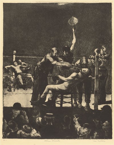 ラウンド間、大、最初の石 作： George Bellows
